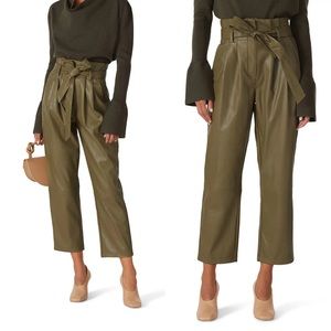 Love, Whit Faux Leather Olive Pants